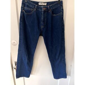 Womens Aalto Tapered Denim Jeans Cropped Pants Size 38 Fr